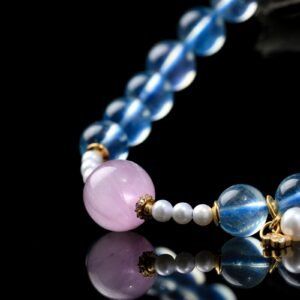 B15A0016 Natural Aquamarine Bracelet 9MM