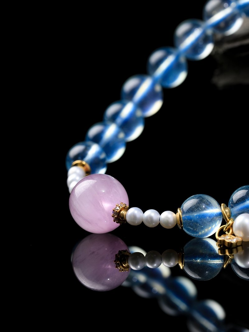 B15A0016 Natural Aquamarine Bracelet 9MM