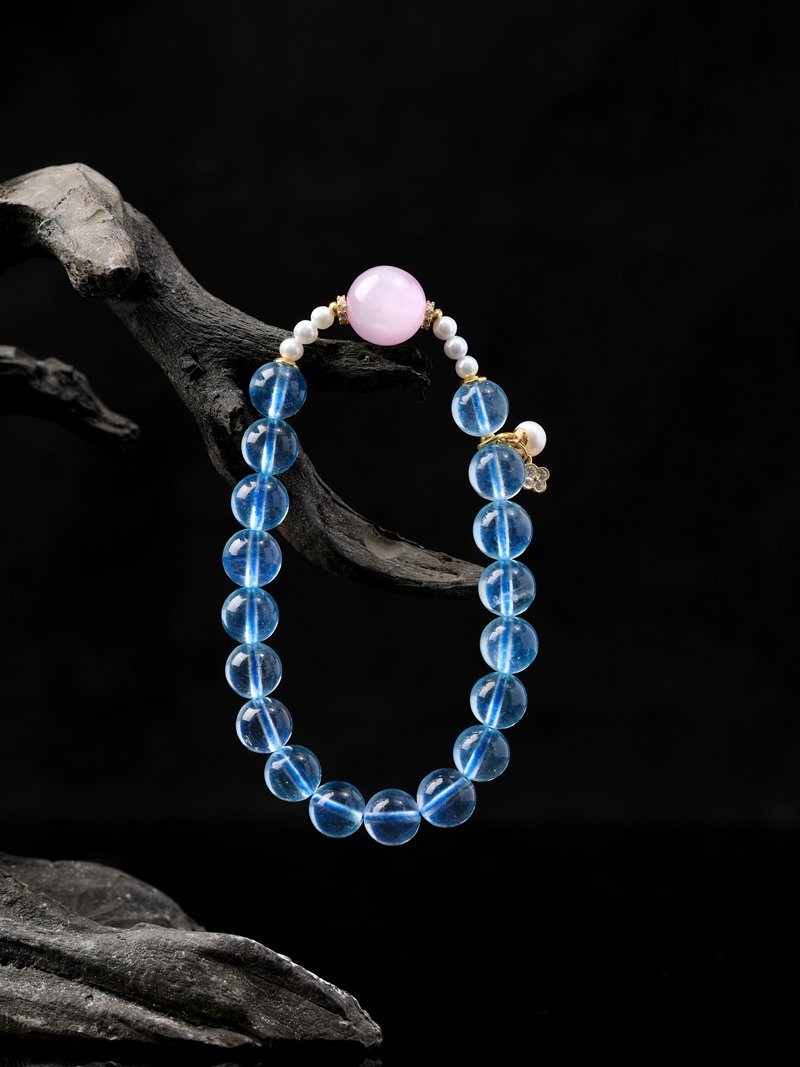 B15A0018 Natural Aquamarine Bracelet 9MM