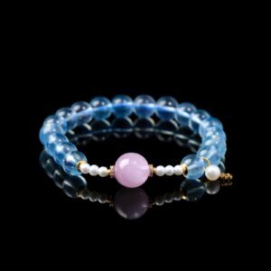 B15A0019 Natural Aquamarine Bracelet 9MM