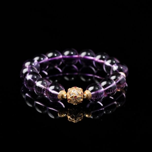 Natural Bolivian Amethyst Bracelet 11MM