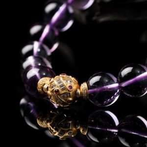 B15A0023 Natural Bolivian Amethyst Bracelet 11MM