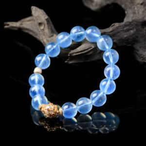 B15A0034 Natural Aquamarine Bracelet 11MM