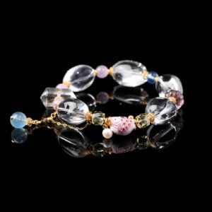 Natural Rice-shaped Clear Quartz Bracelet