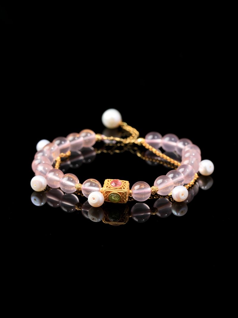 B15A0077 Natural Rose Quartz Bracelet
