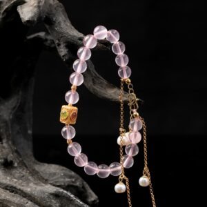 B15A0079 Natural Rose Quartz Bracelet