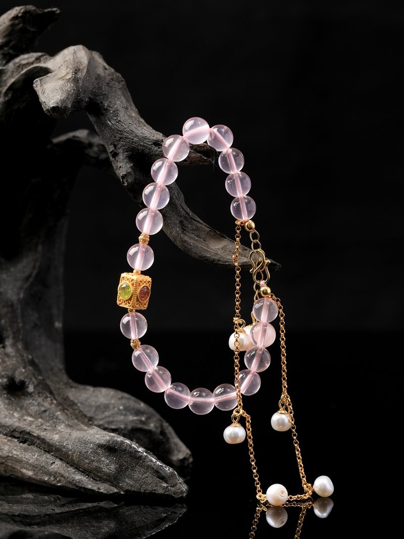 B15A0079 Natural Rose Quartz Bracelet