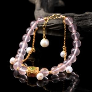 B15A0080 Natural Rose Quartz Bracelet
