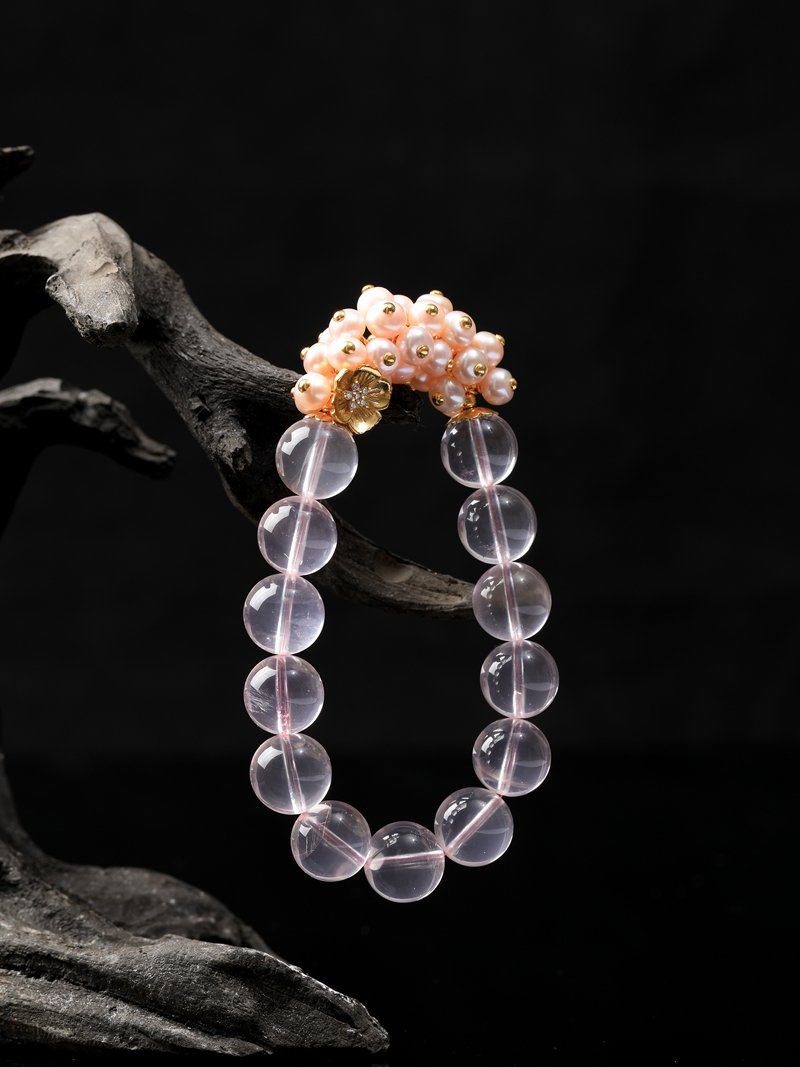 B15A0117 Natural Uruguayan Amethyst Bracelet Paired with Freshwater Pearls