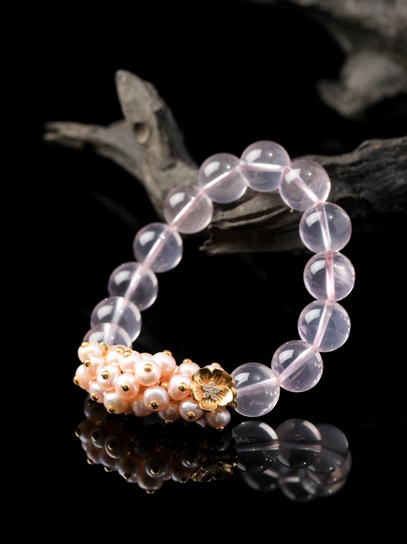 B15A0118 Natural Uruguayan Amethyst Bracelet Paired with Freshwater Pearls