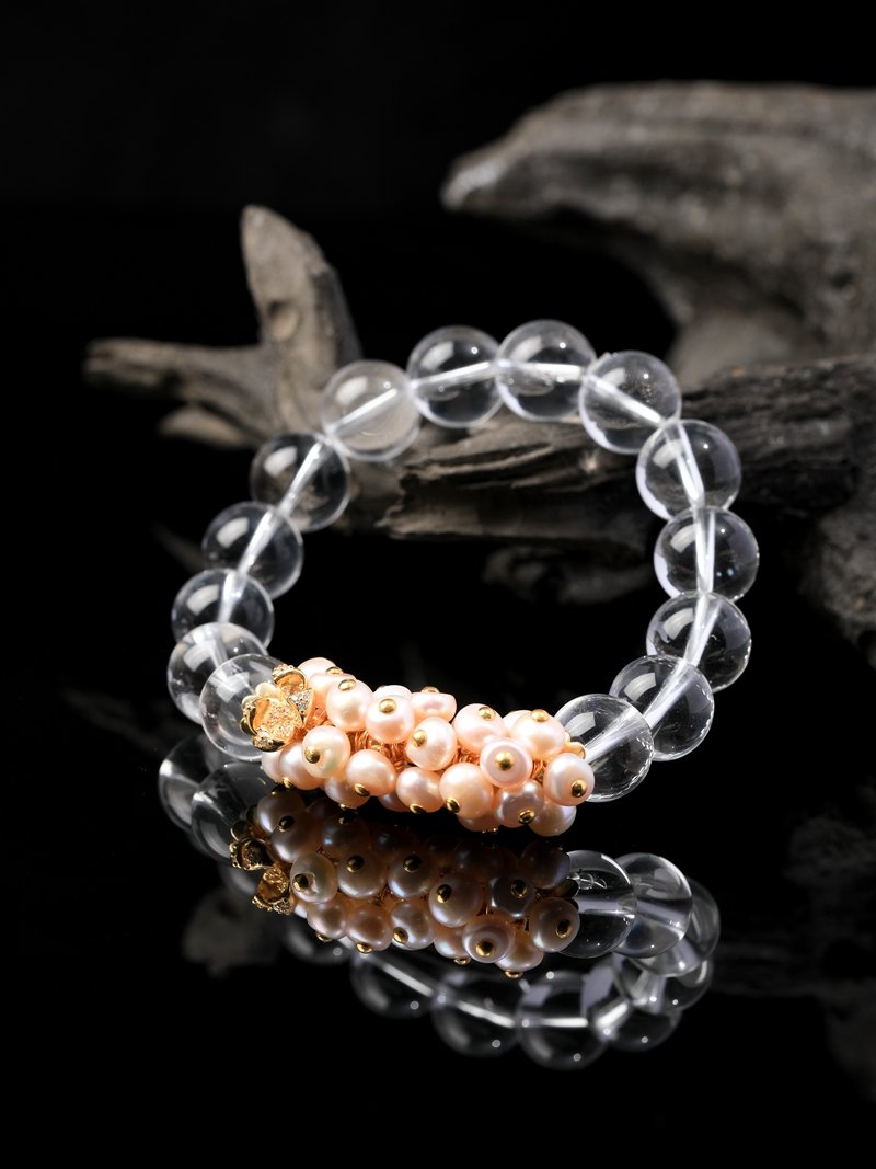White Crystal withFreshwater Pearls12MM