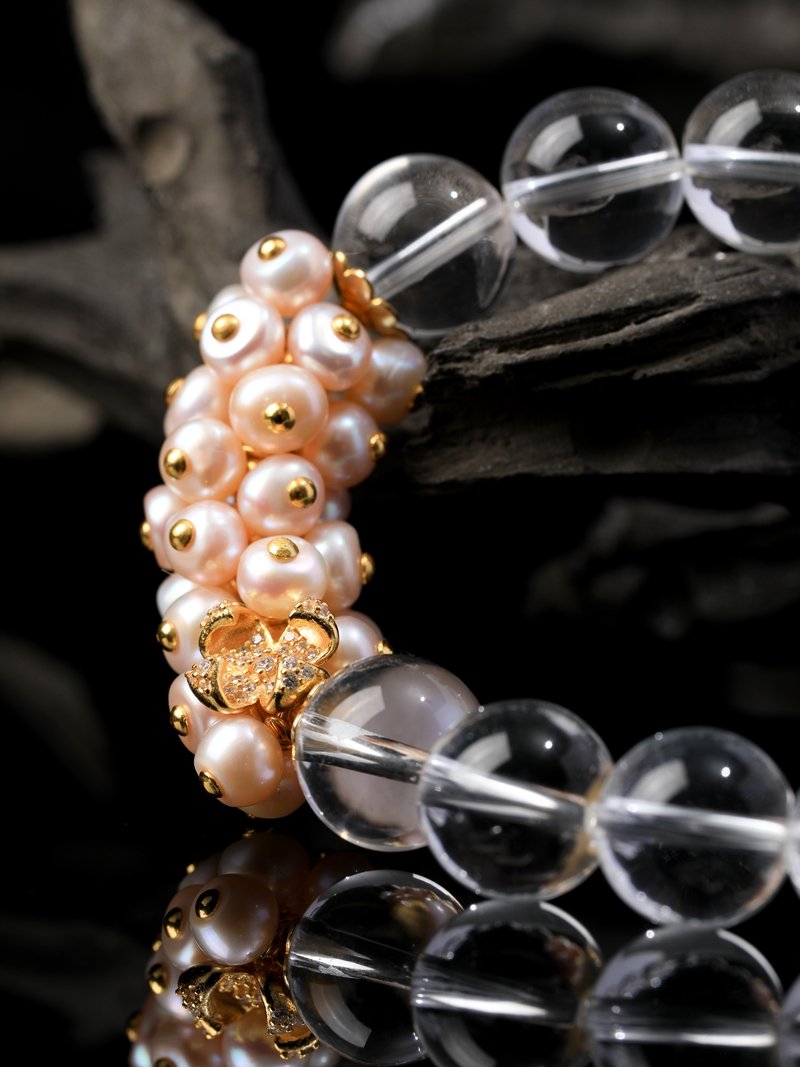 White Crystal withFreshwater Pearls12MM