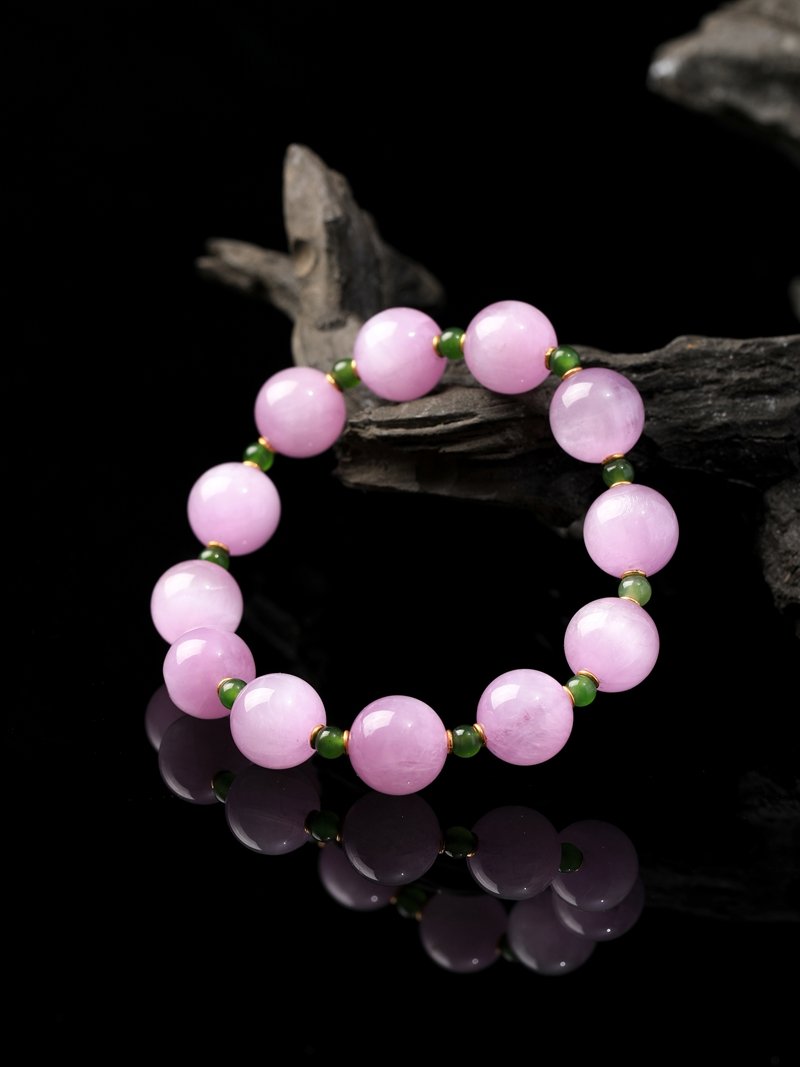 B15A0142 Natural Kunzite withJade Bracelet