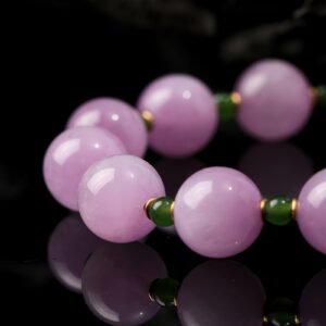 B15A0143 Natural Kunzite withJade Bracelet