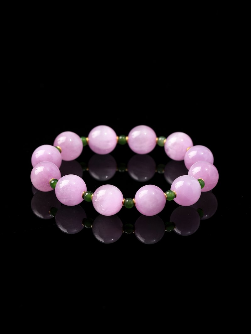 B15A0144 Natural Kunzite withJade Bracelet