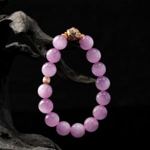 B15A0162 Natural Cat's Eye Kunzite Bracelet