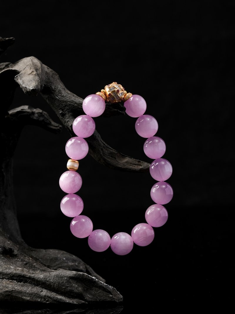 B15A0162 Natural Cat's Eye Kunzite Bracelet