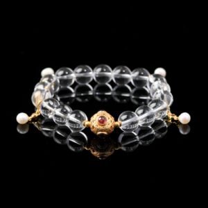 B15A0189 Natural White Crystal Bracelet