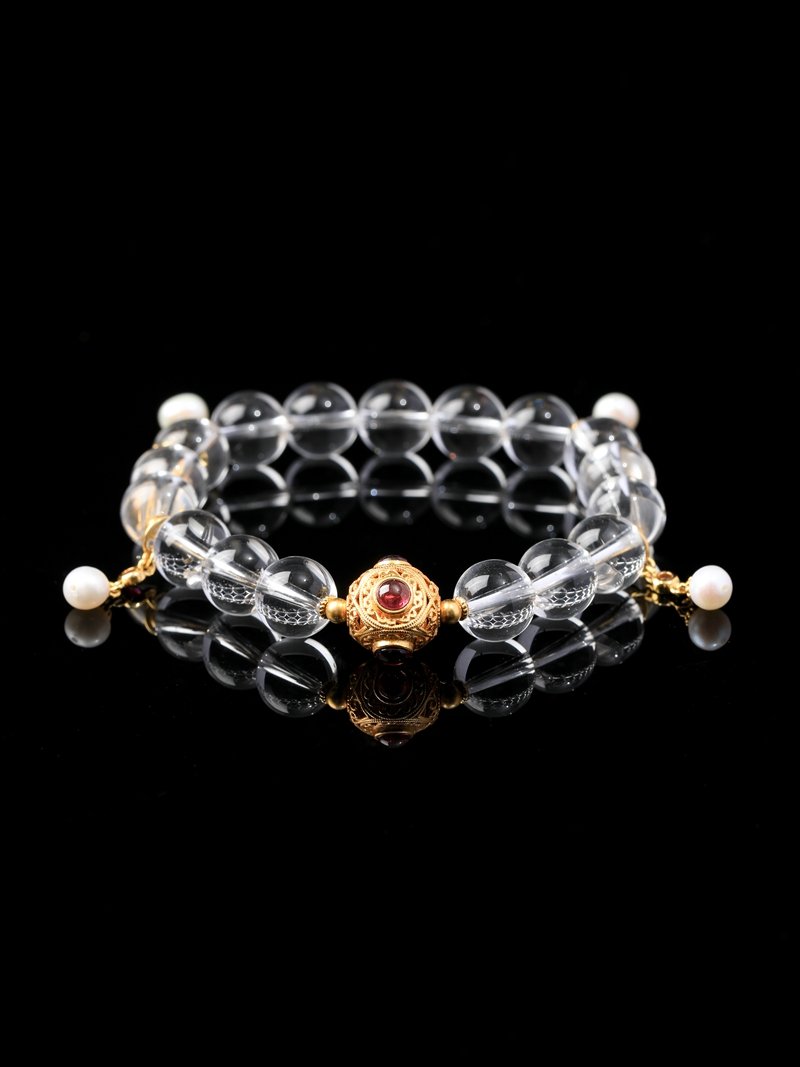 B15A0189 Natural White Crystal Bracelet