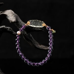 Natural Brazilian Amethyst Abacus-shaped Bracelet 7MM