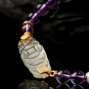 Natural Brazilian Amethyst Abacus-shaped Bracelet 7MM