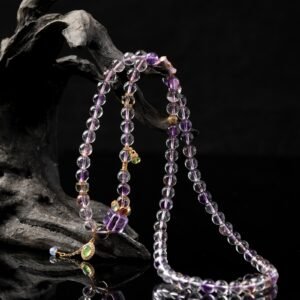 B15A0265 Uruguayan Amethyst Necklace / 3-Strand Bracelet 5MM
