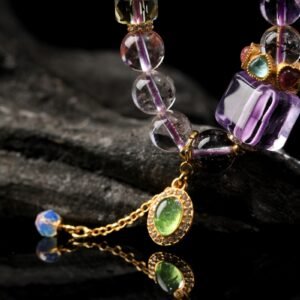 B15A0266 Uruguayan Amethyst Necklace / 3-Strand Bracelet 5MM