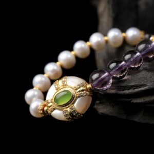 Natural Brazilian Amethyst Necklace / 3-Strand Bracelet 6MM