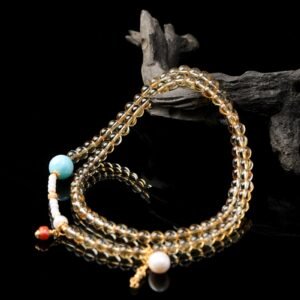 Citrine necklace/three-ring bracelet 6MM＋+