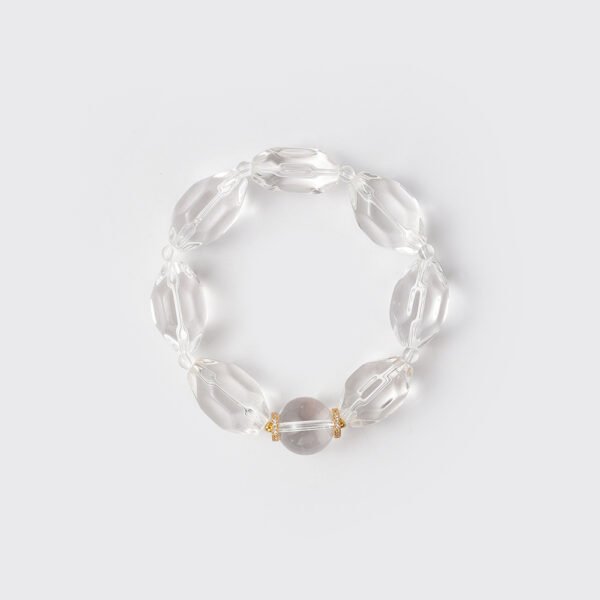 Natural Faceted Clear Quartz Bracelet 15MM