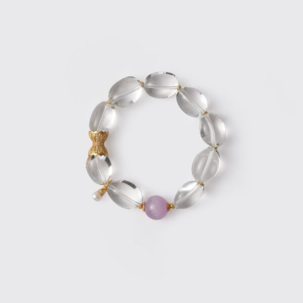 Natural Rice-shaped Clear Quartz Bracelet