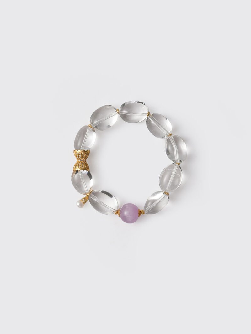 Natural Rice-shaped Clear Quartz Bracelet