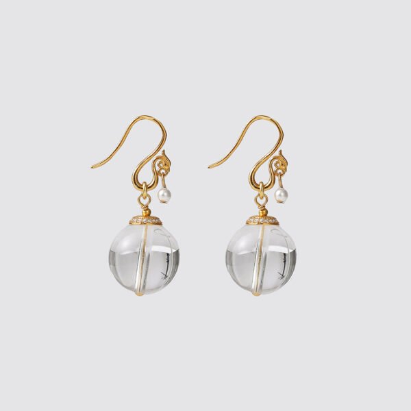 Clear Quartz Earrings 12MM