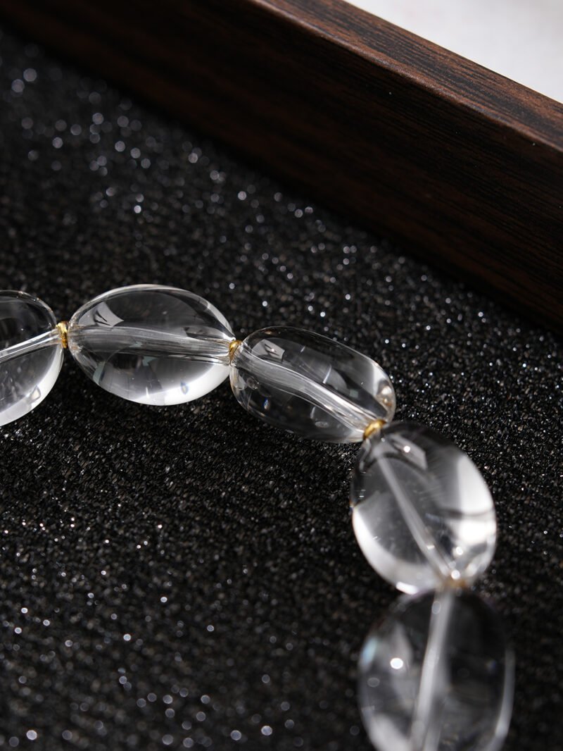 Natural Rice-shaped Clear Quartz Bracelet