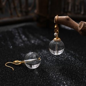 Clear Quartz Earrings 12MM