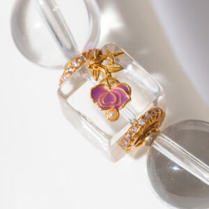 White crystal with spodumene bracelet 12MM