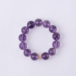 DSC04321 Natural Bolivian Amethyst Bracelet 14MM