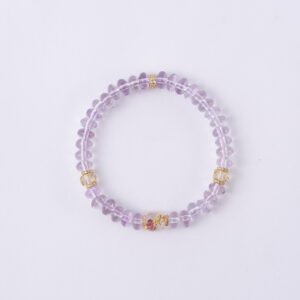 DSC04328 Natural Brazilian Amethyst Abacus-shaped Bracelet 7MM