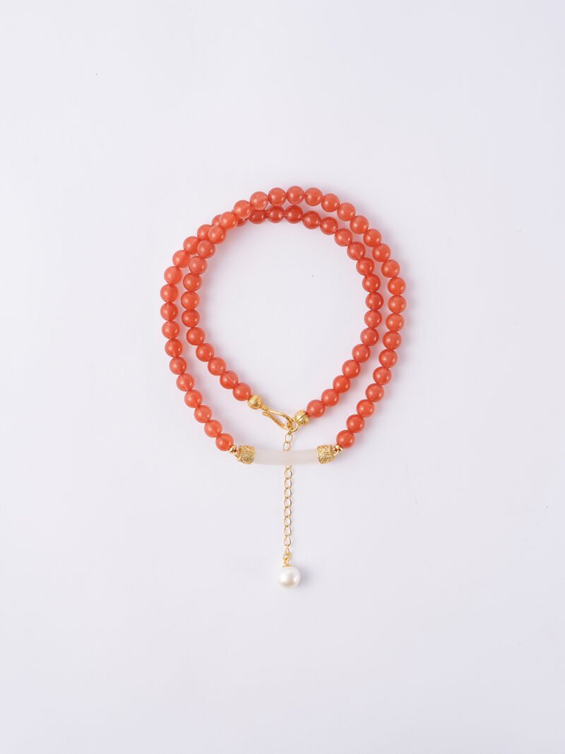 Natural Red Agate Choker 6MM