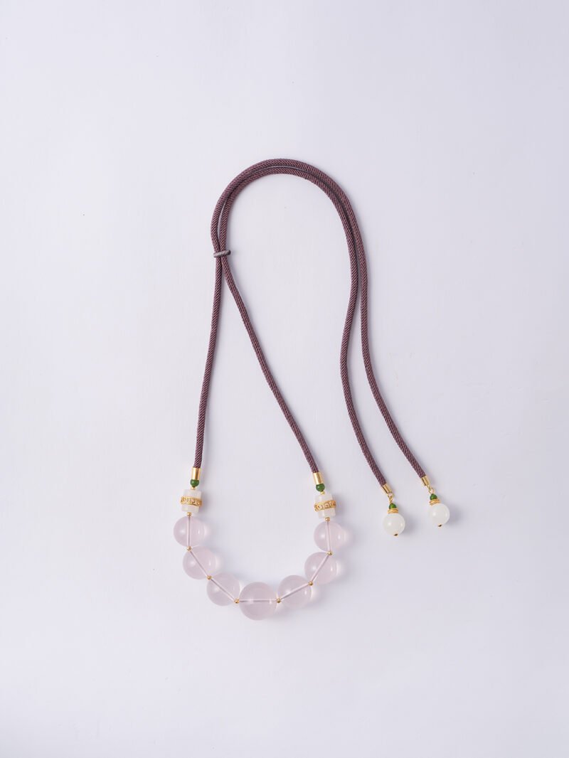 Natural Mozambican Rose Quartz Necklace