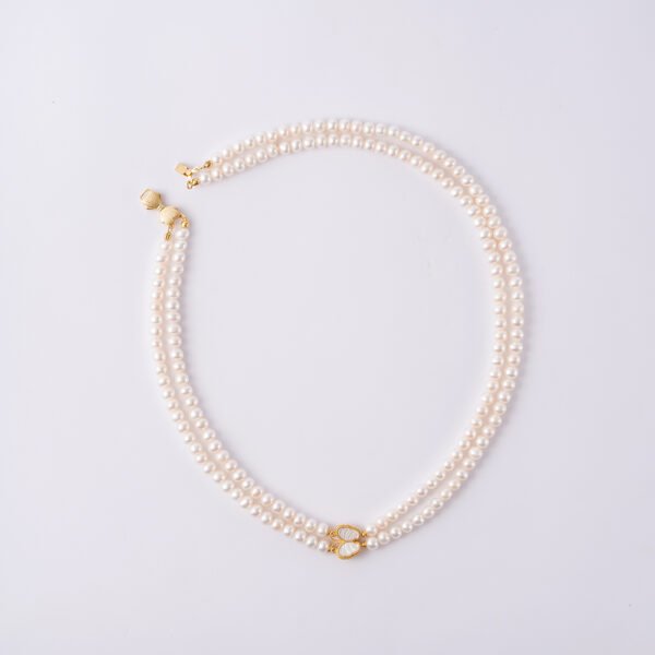 DSC04352 Natural Freshwater Pearl Double-Layered Choker 5MM