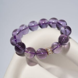 DSC04483 Natural Bolivian Amethyst Bracelet 14MM