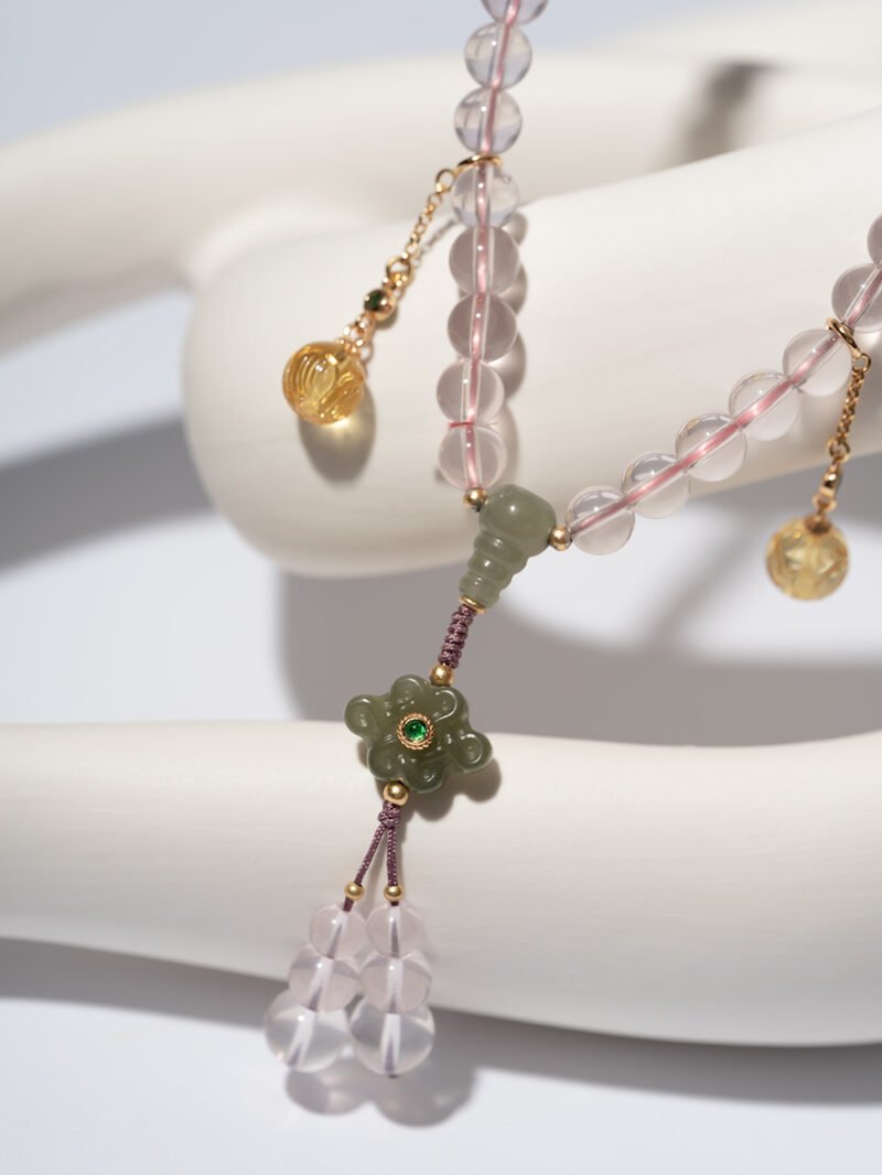 DSC04558 Natural Rose Quartz Buddhist Mala