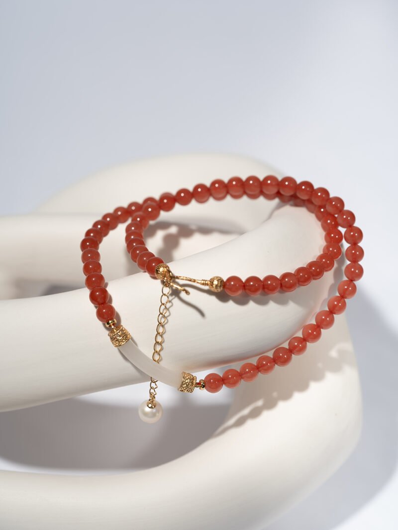 Natural Red Agate Choker 6MM