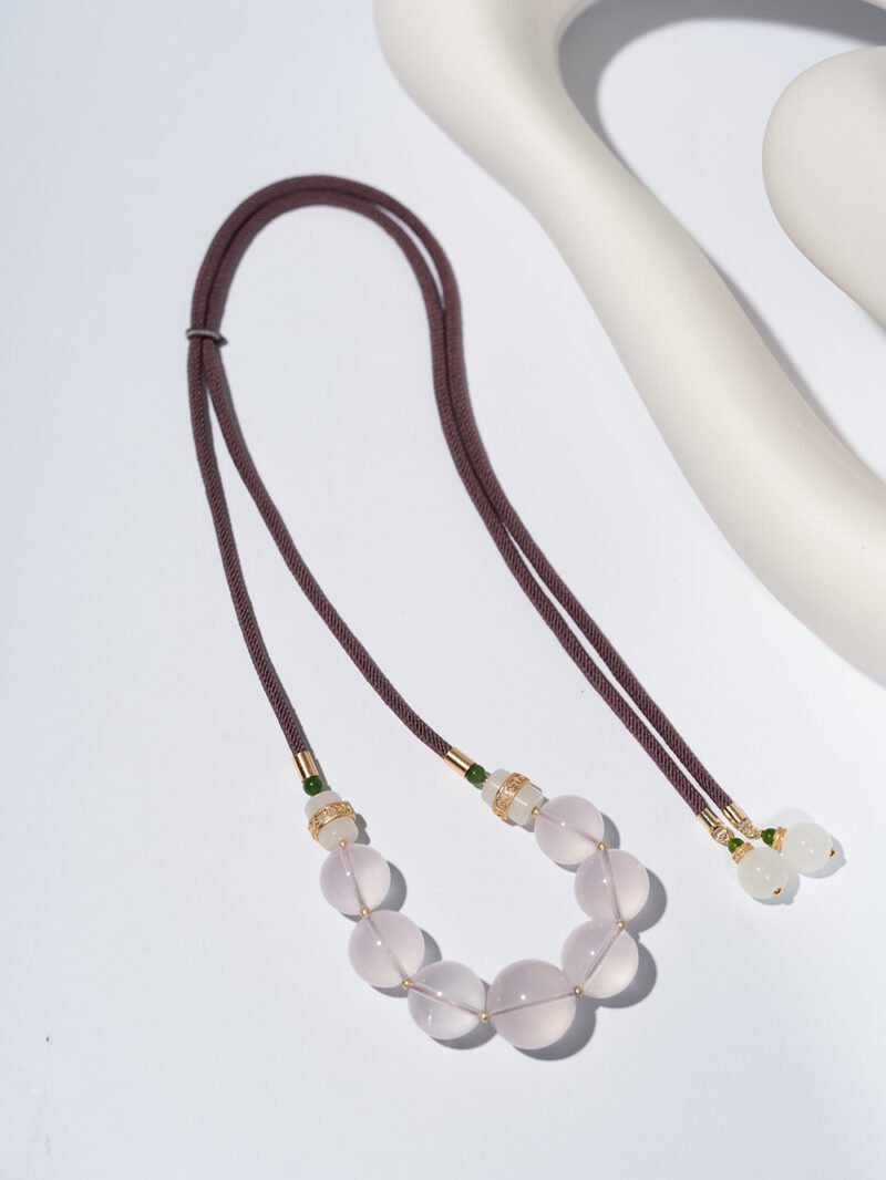 Natural Mozambican Rose Quartz Necklace