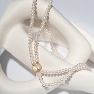Natural Freshwater Pearl Double-Layered Choker 5MM