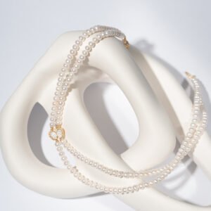 Natural Freshwater Pearl Double-Layered Choker 5MM