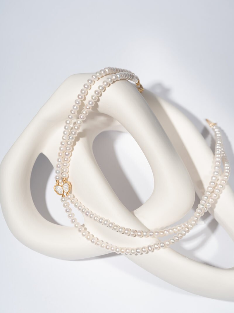 Natural Freshwater Pearl Double-Layered Choker 5MM