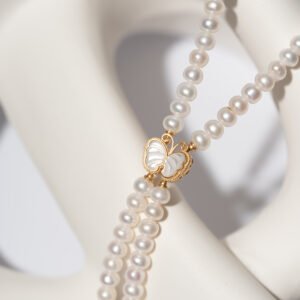 Natural Freshwater Pearl Double-Layered Choker 5MM