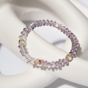 DSC04592 Natural Brazilian Amethyst Abacus-shaped Bracelet 7MM